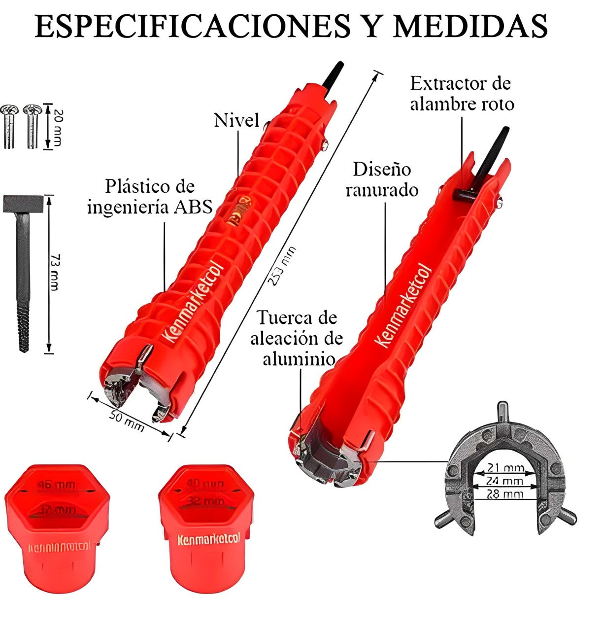 LLAVE DE INCOMODIDAD 8 EN 1 / PLOMERIA