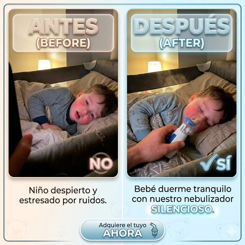 Nebulizador Portátil Ultrasónico™ Original Alivio Respiratorio Rápido y Silencioso