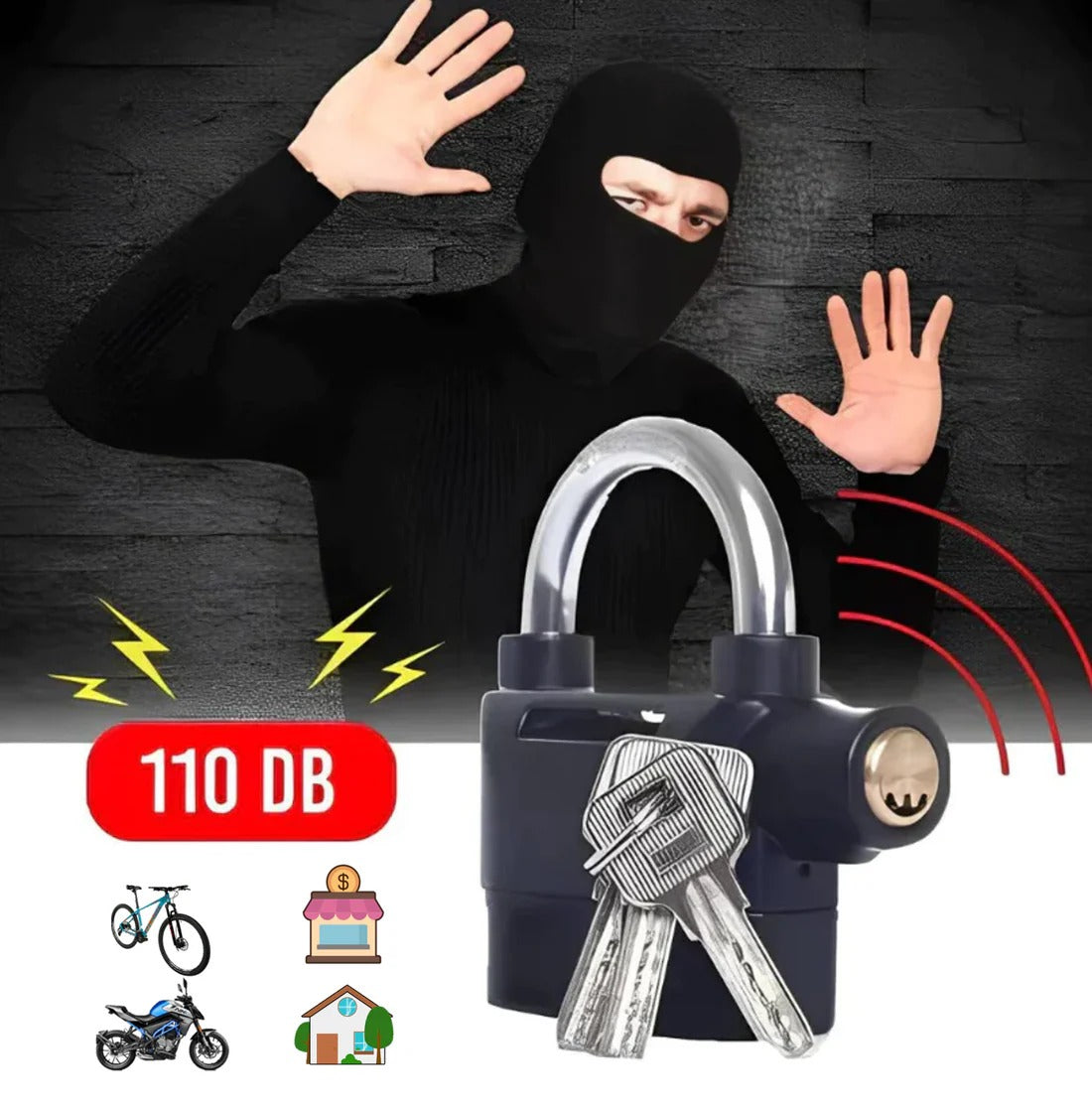 CANDADO ALARMA PROTECTOR