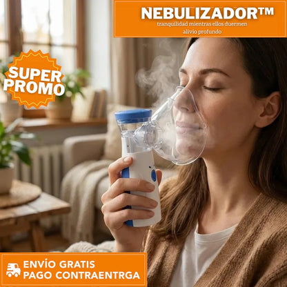 Nebulizador Portátil Ultrasónico™ Original Alivio Respiratorio Rápido y Silencioso